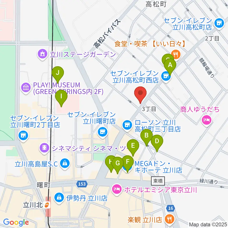 青江楽器ミュージック・イン・トム周辺のカフェ一覧地図