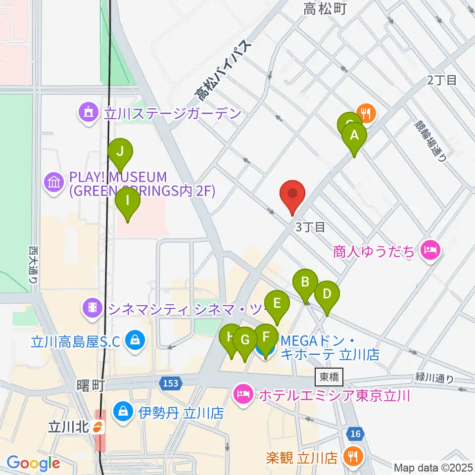 青江楽器ミュージック・イン・トム周辺のカフェ一覧地図