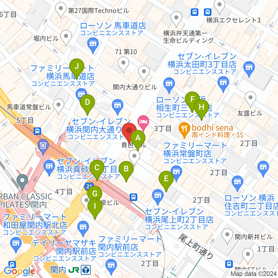 Music Lab.濱書房周辺のカフェ一覧地図