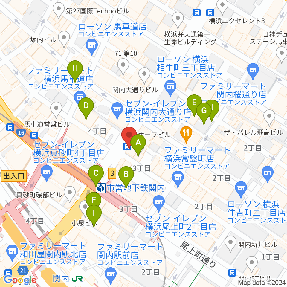 Music Lab.濱書房周辺のカフェ一覧地図