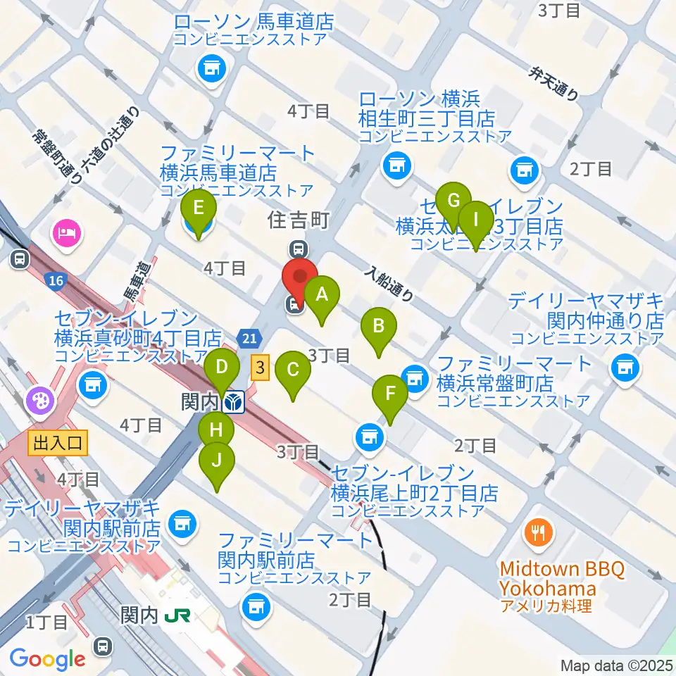 Music Lab.濱書房周辺のカフェ一覧地図