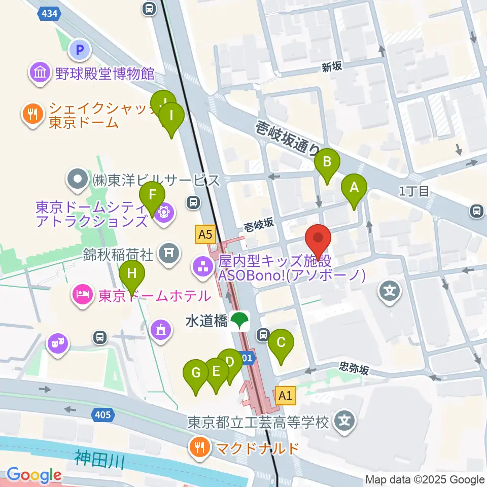 水道橋Words周辺のカフェ一覧地図
