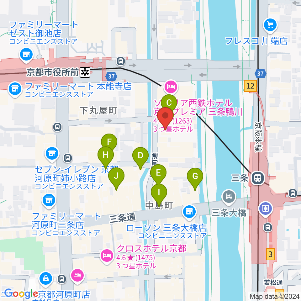 ライブスポットラグ周辺のカフェ一覧地図