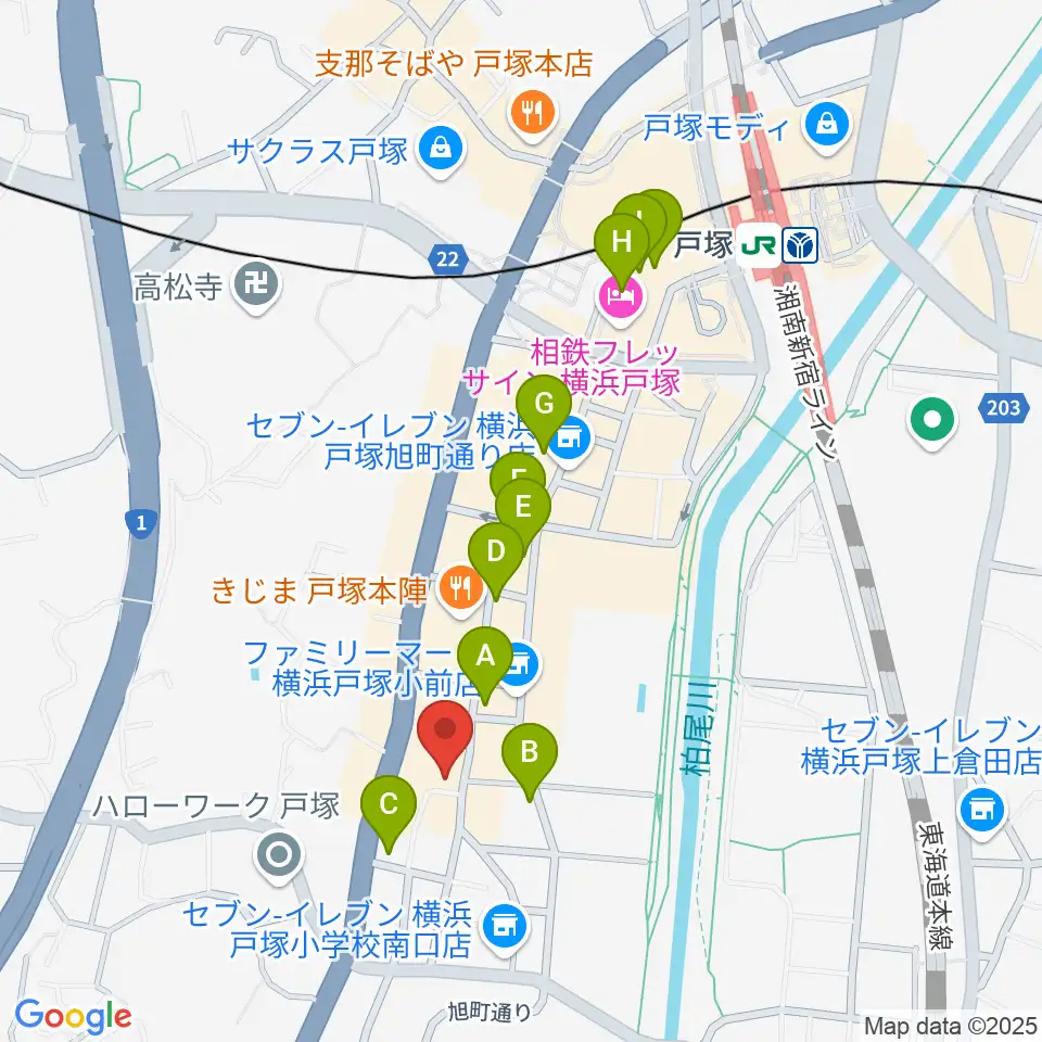 さやか音感ピアノ教室周辺のカフェ一覧地図