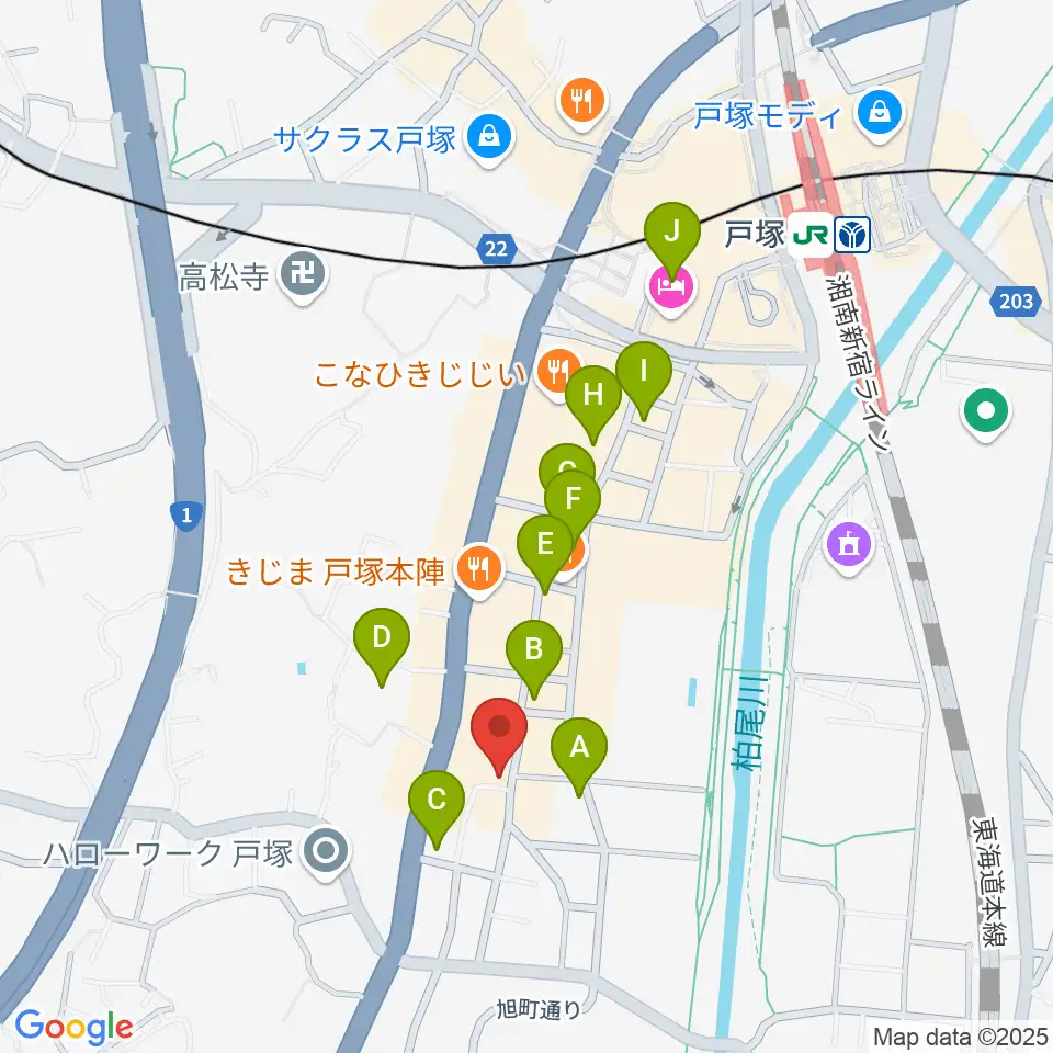さやか音感ピアノ教室周辺のカフェ一覧地図