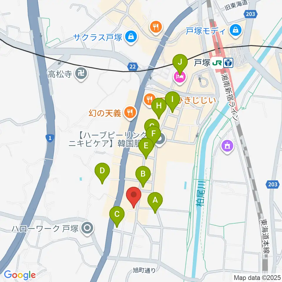 さやか音感ピアノ教室周辺のカフェ一覧地図