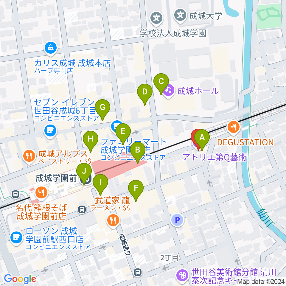 アトリエ第Q藝術周辺のカフェ一覧地図