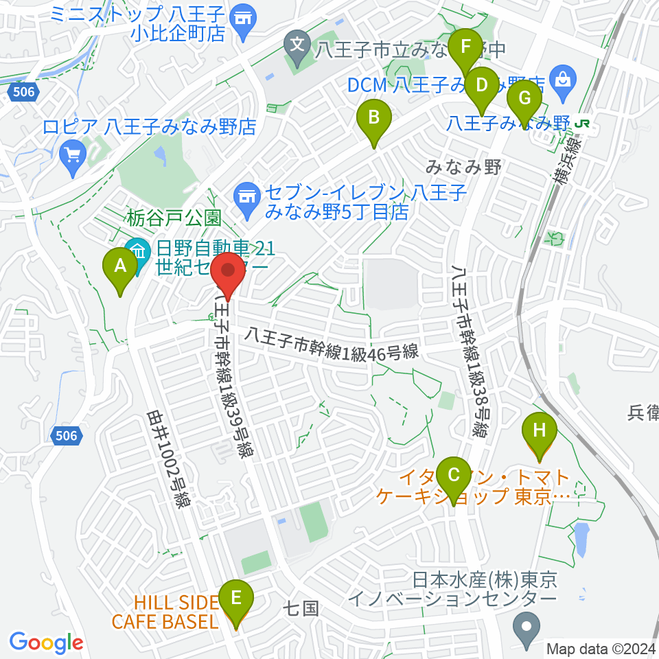 Tokyo Star Radio（八王子FM）周辺のカフェ一覧地図