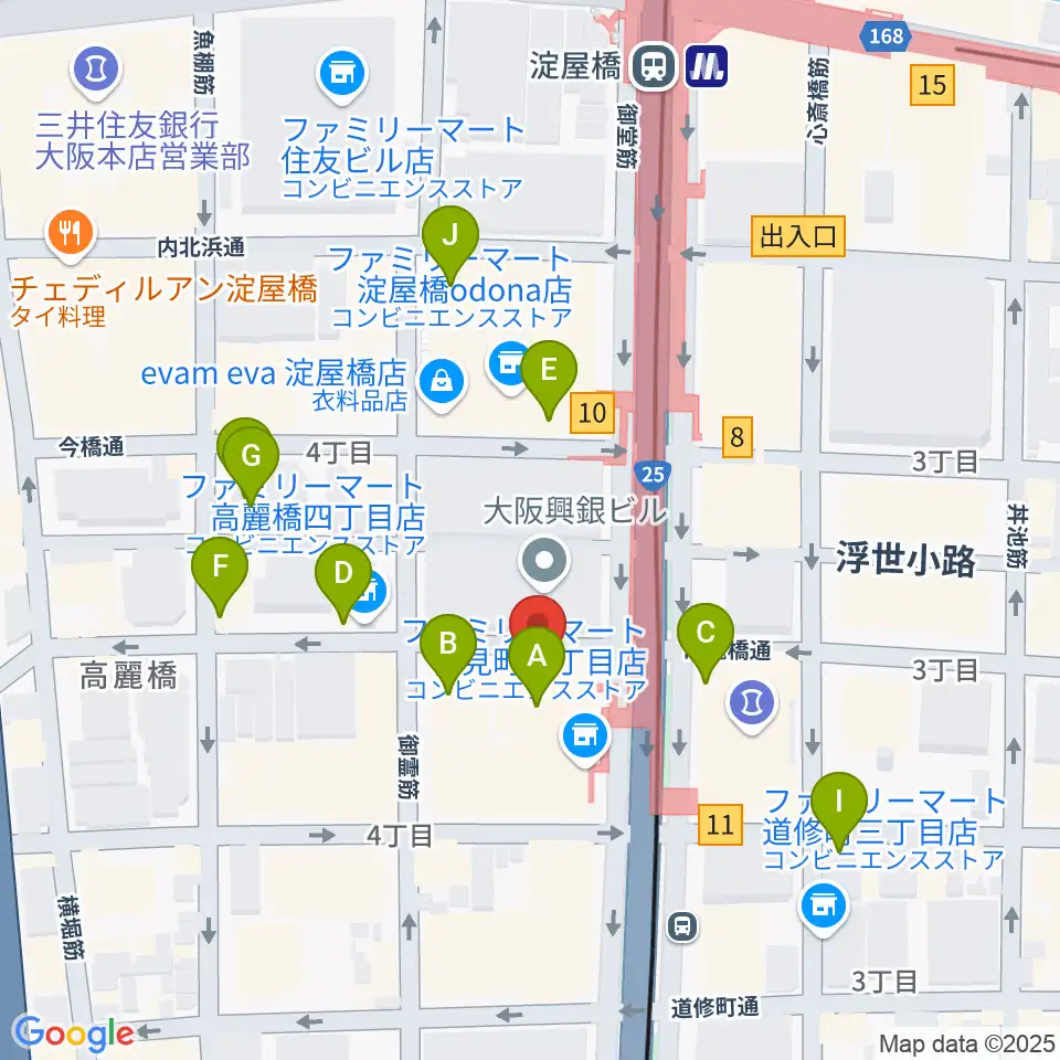 朝日生命ホール周辺のカフェ一覧地図
