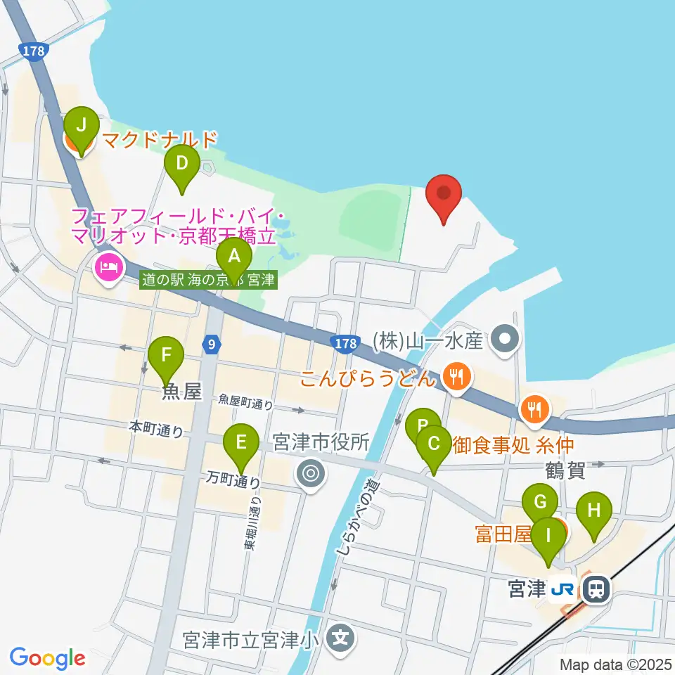 みやづ歴史の館周辺のカフェ一覧地図