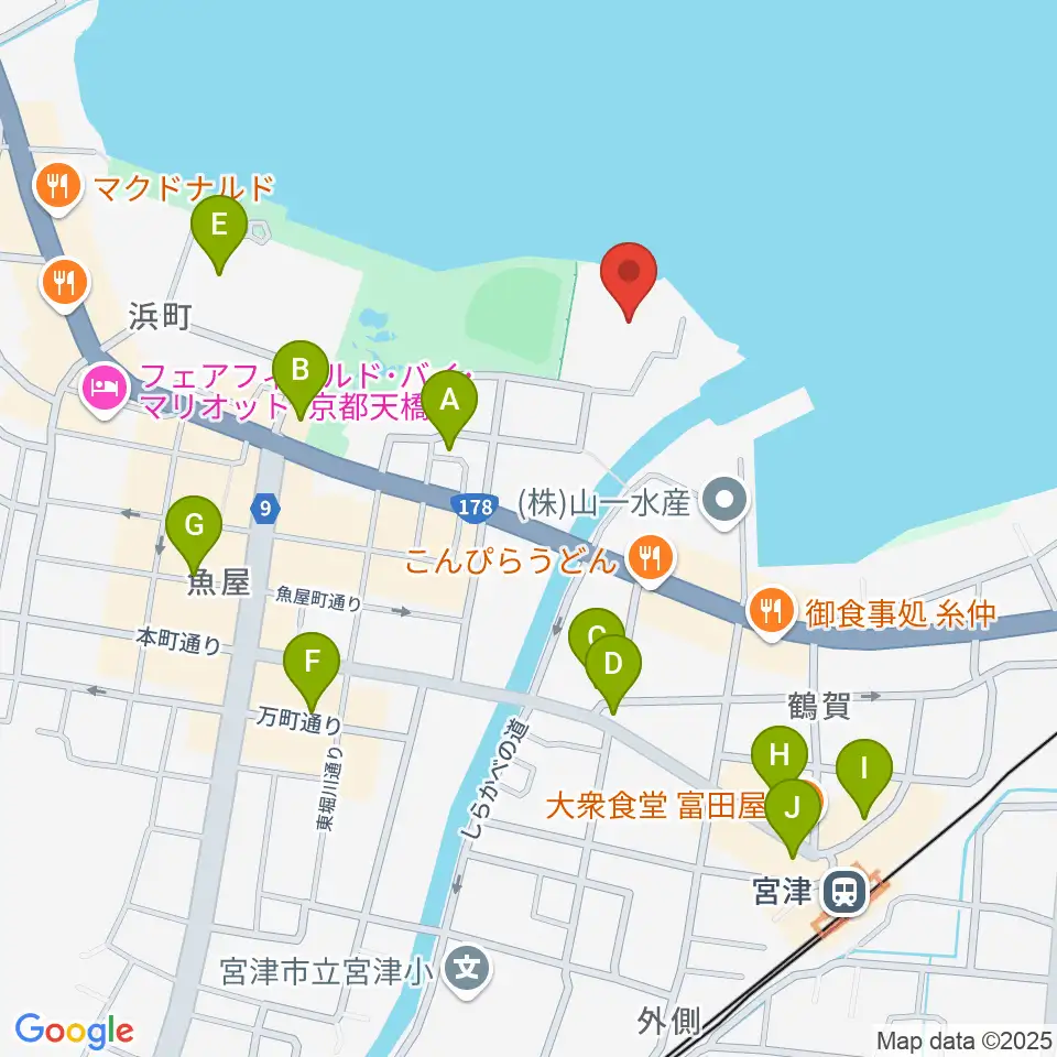 みやづ歴史の館周辺のカフェ一覧地図