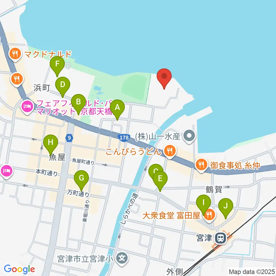 みやづ歴史の館周辺のカフェ一覧地図