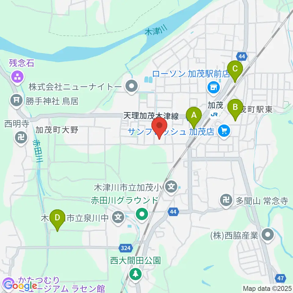 木津川市加茂文化センター あじさいホール周辺のカフェ一覧地図