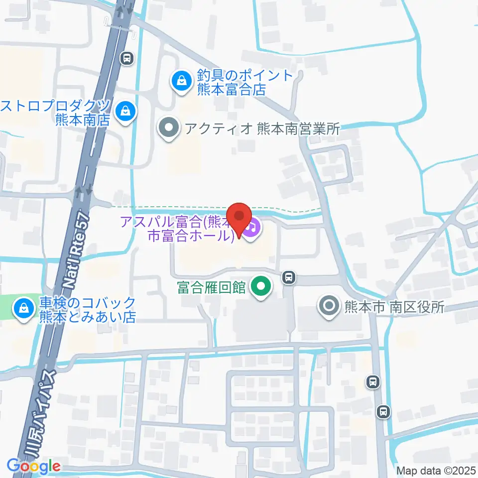 熊本市富合ホール アスパル富合周辺のカフェ一覧地図