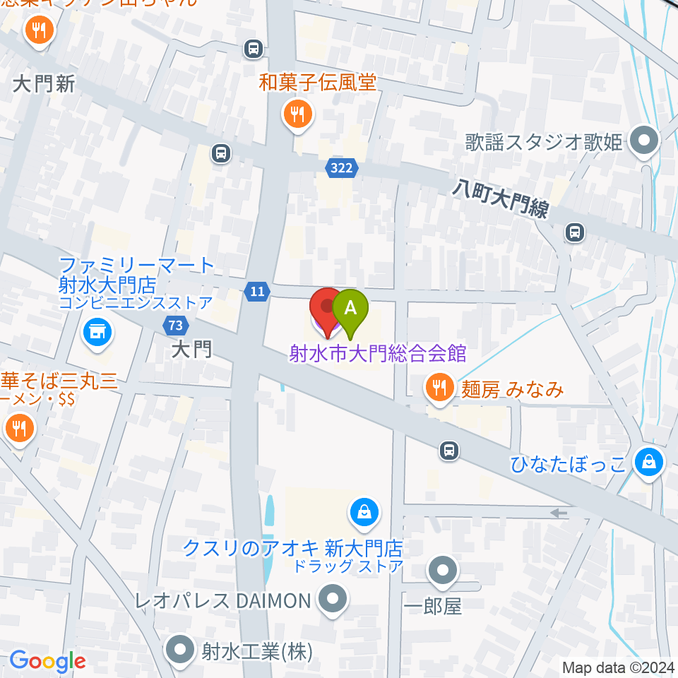 射水市大門総合会館周辺のカフェ一覧地図