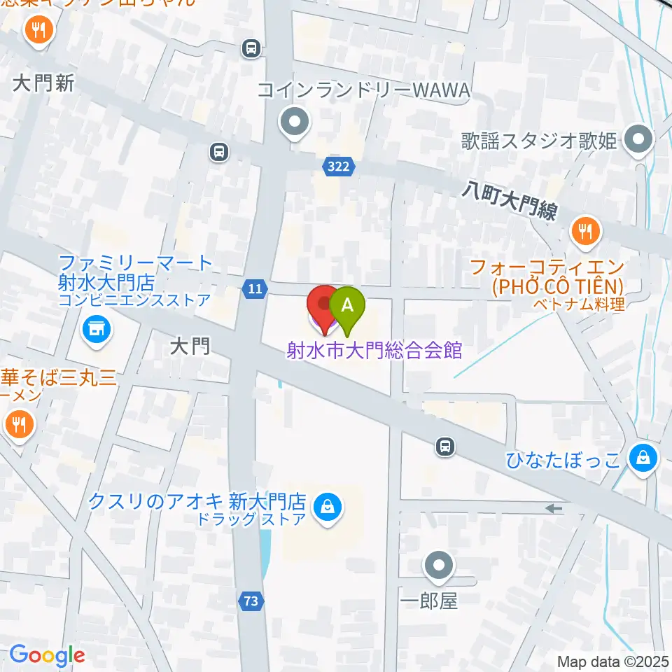 射水市大門総合会館周辺のカフェ一覧地図