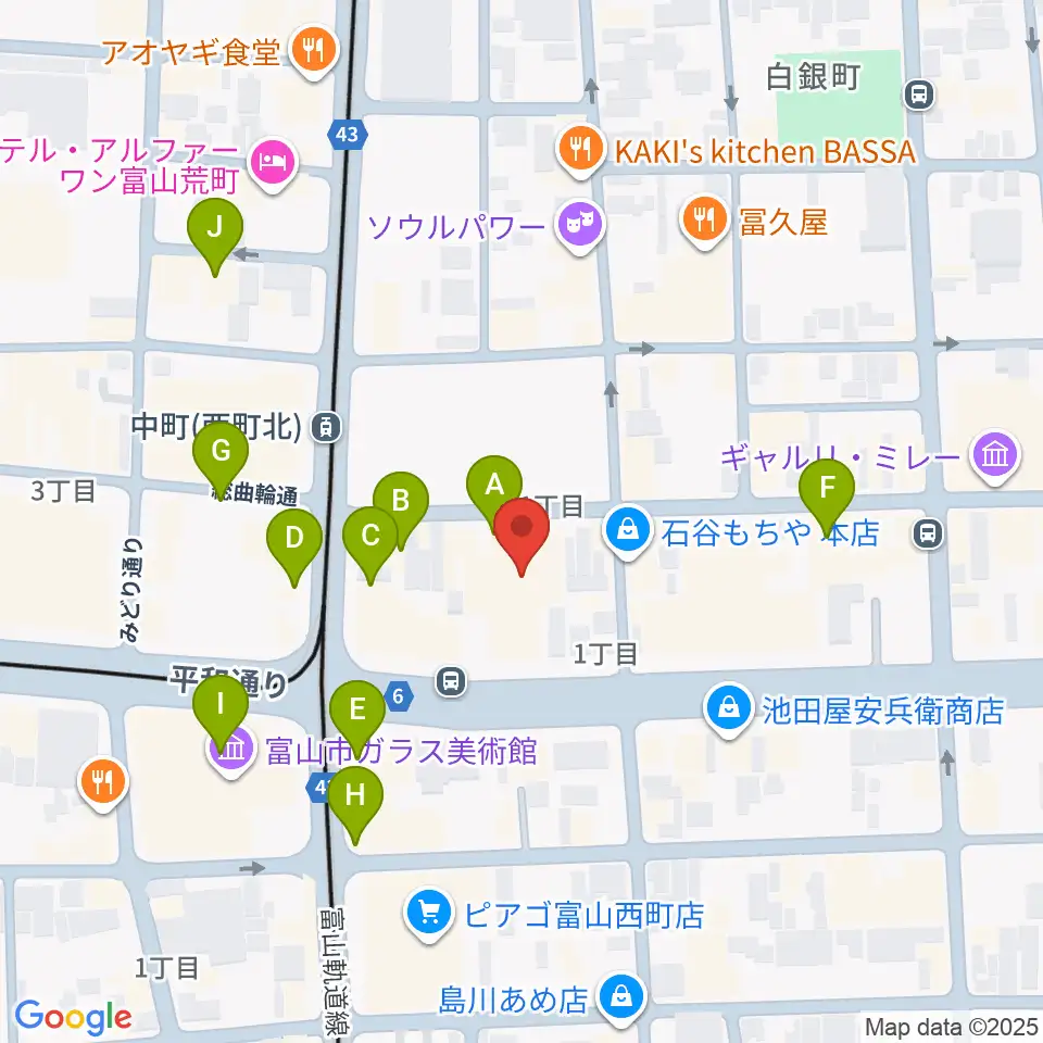 てるてる亭周辺のカフェ一覧地図