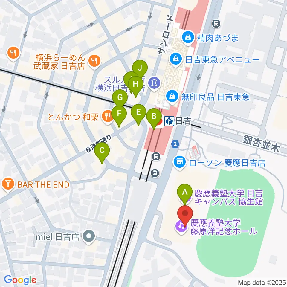 藤原洋記念ホール周辺のカフェ一覧地図