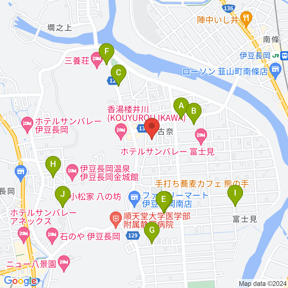 長岡総合会館アクシスかつらぎ周辺のカフェ一覧地図