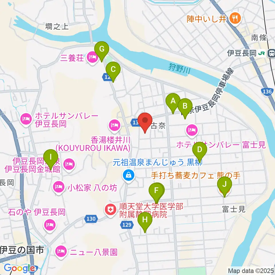 長岡総合会館アクシスかつらぎ周辺のカフェ一覧地図