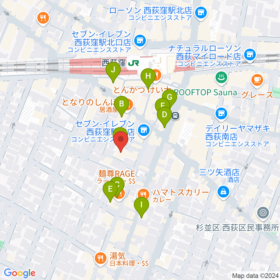 SAWYER CAFE周辺のカフェ一覧地図