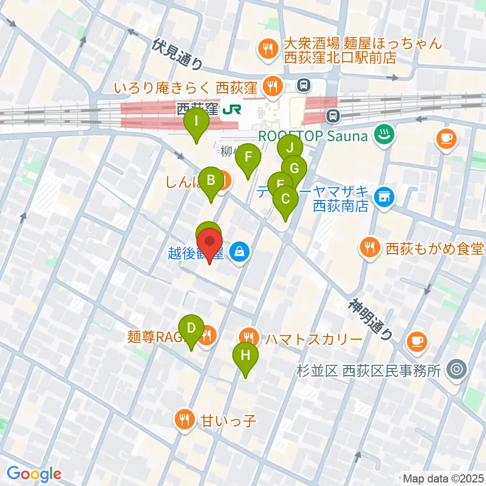 SAWYER CAFE周辺のカフェ一覧地図