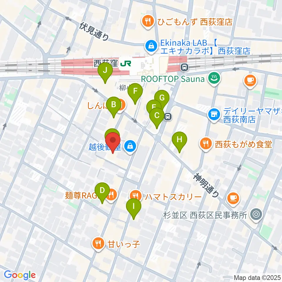 SAWYER CAFE周辺のカフェ一覧地図