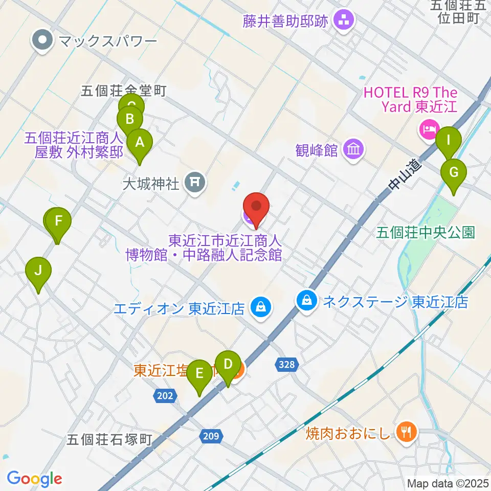 てんびんの里文化学習センター周辺のカフェ一覧地図