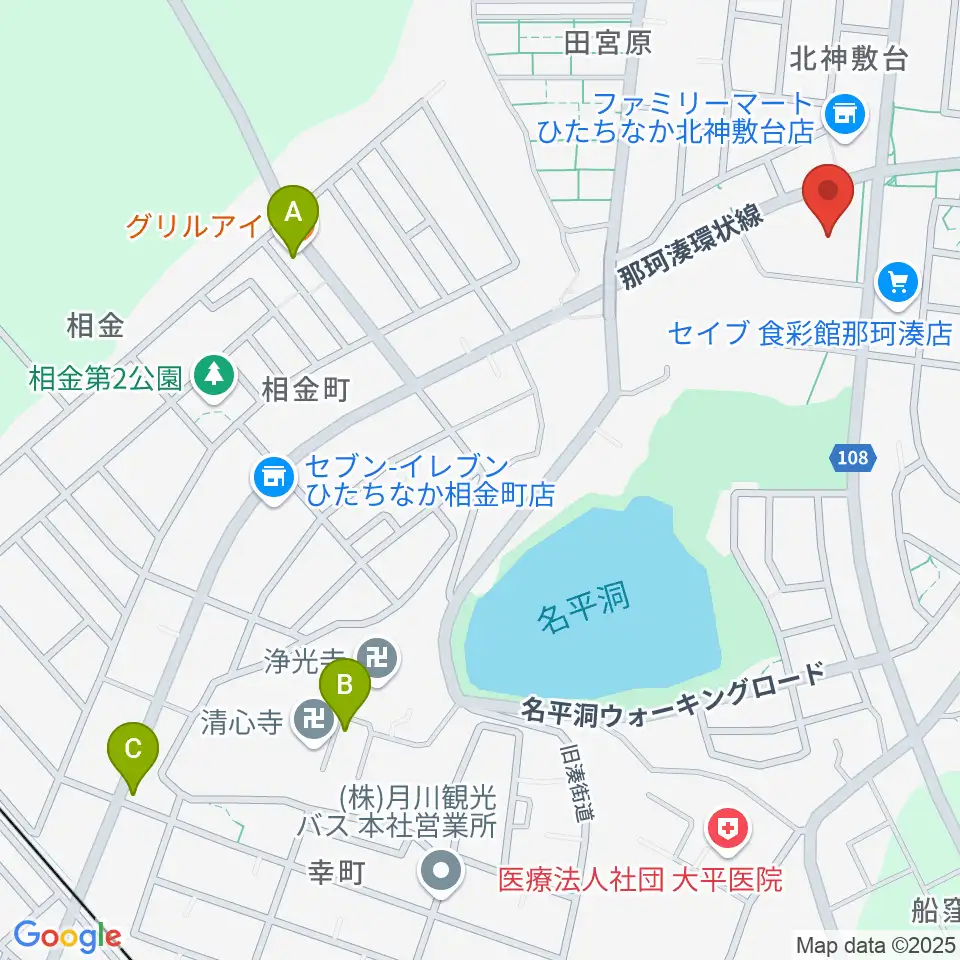 ひたちなか市那珂湊総合福祉センター・ふれあい交流館周辺のカフェ一覧地図