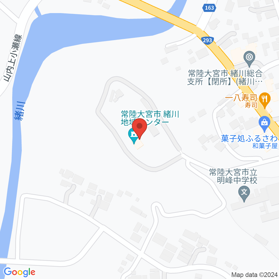 常陸大宮市緒川地域センター周辺のカフェ一覧地図