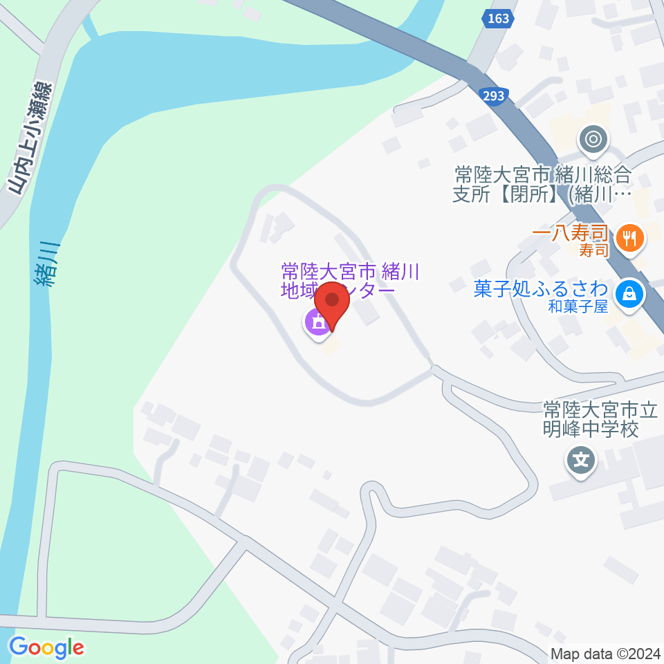 常陸大宮市緒川地域センター周辺のカフェ一覧地図