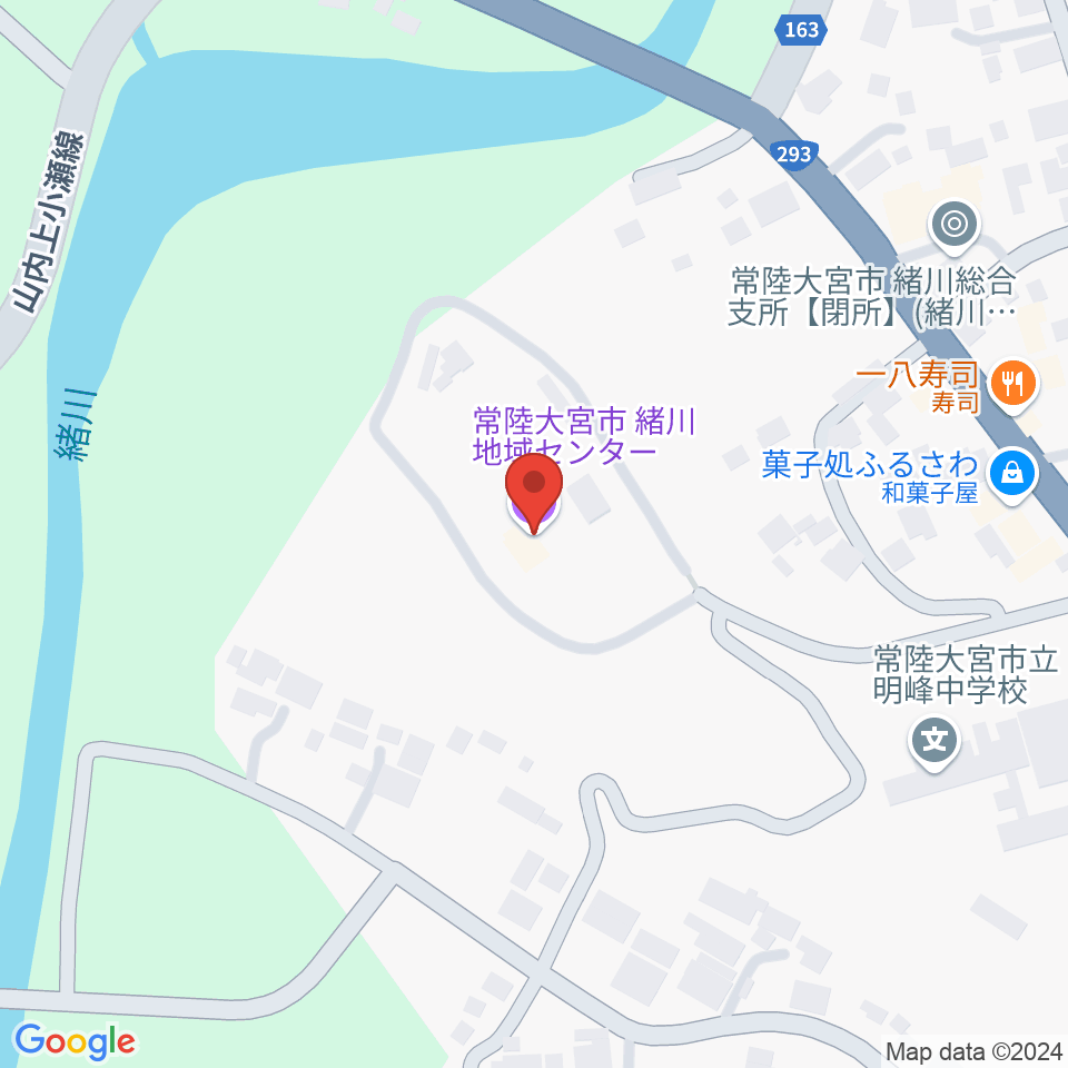 常陸大宮市緒川地域センター周辺のカフェ一覧地図