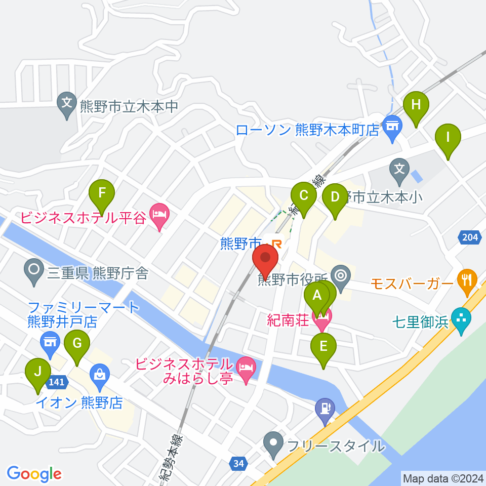 熊野市文化交流センター周辺のカフェ一覧地図