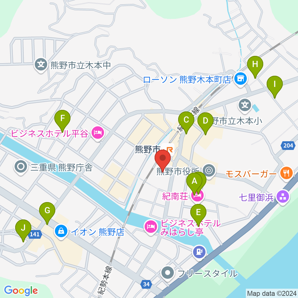 熊野市文化交流センター周辺のカフェ一覧地図