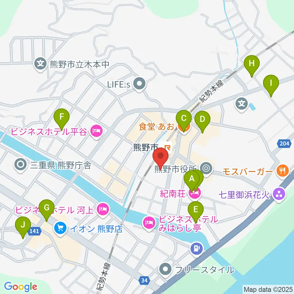 熊野市文化交流センター周辺のカフェ一覧地図