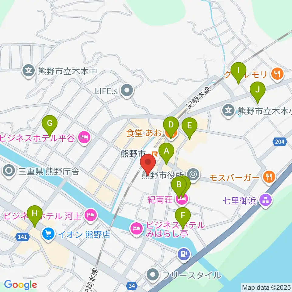 熊野市文化交流センター周辺のカフェ一覧地図