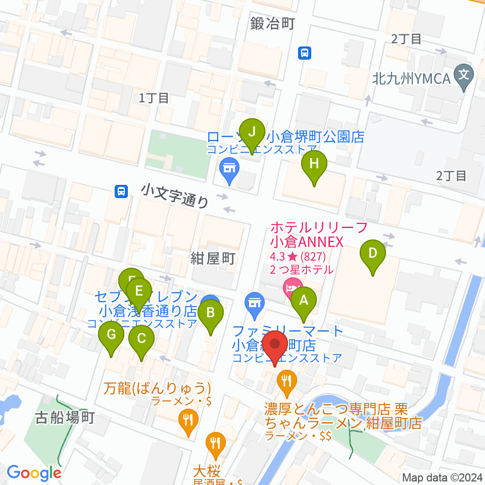 小倉WHIPPING POST周辺のカフェ一覧地図