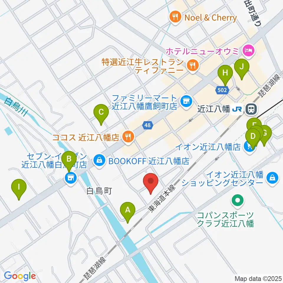 Eleven Guitars イレブンギターズ周辺のカフェ一覧地図