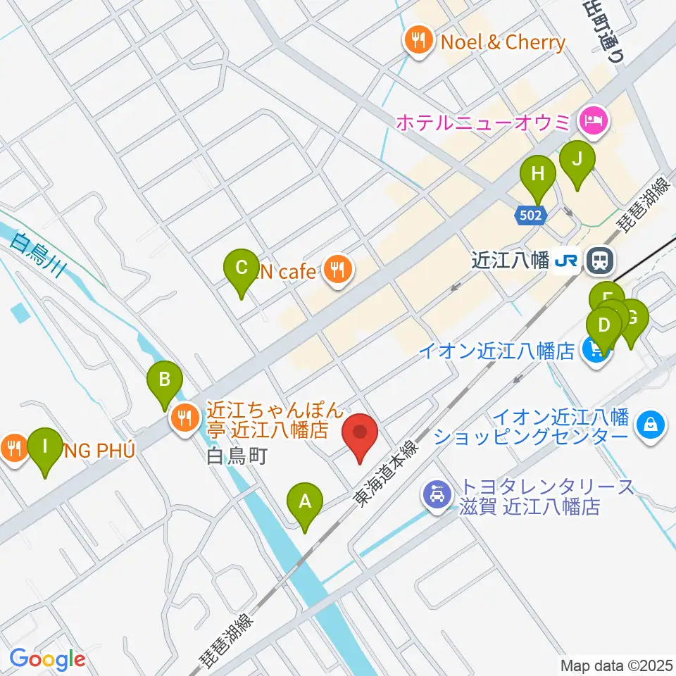 Eleven Guitars イレブンギターズ周辺のカフェ一覧地図