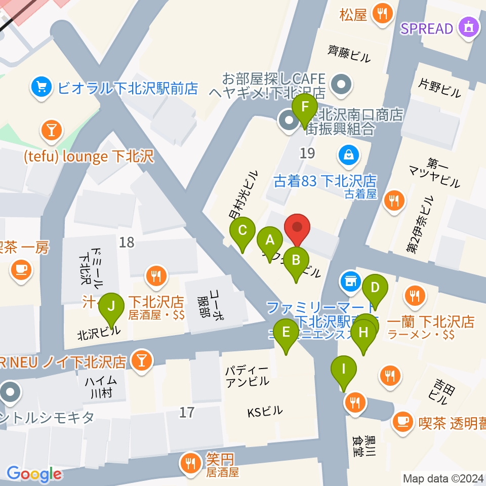 空飛ぶこぶたや周辺のカフェ一覧地図