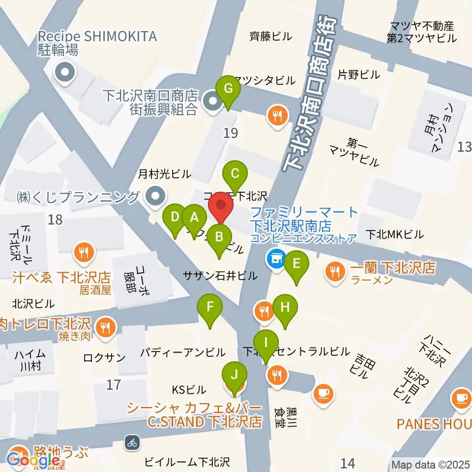 空飛ぶこぶたや周辺のカフェ一覧地図