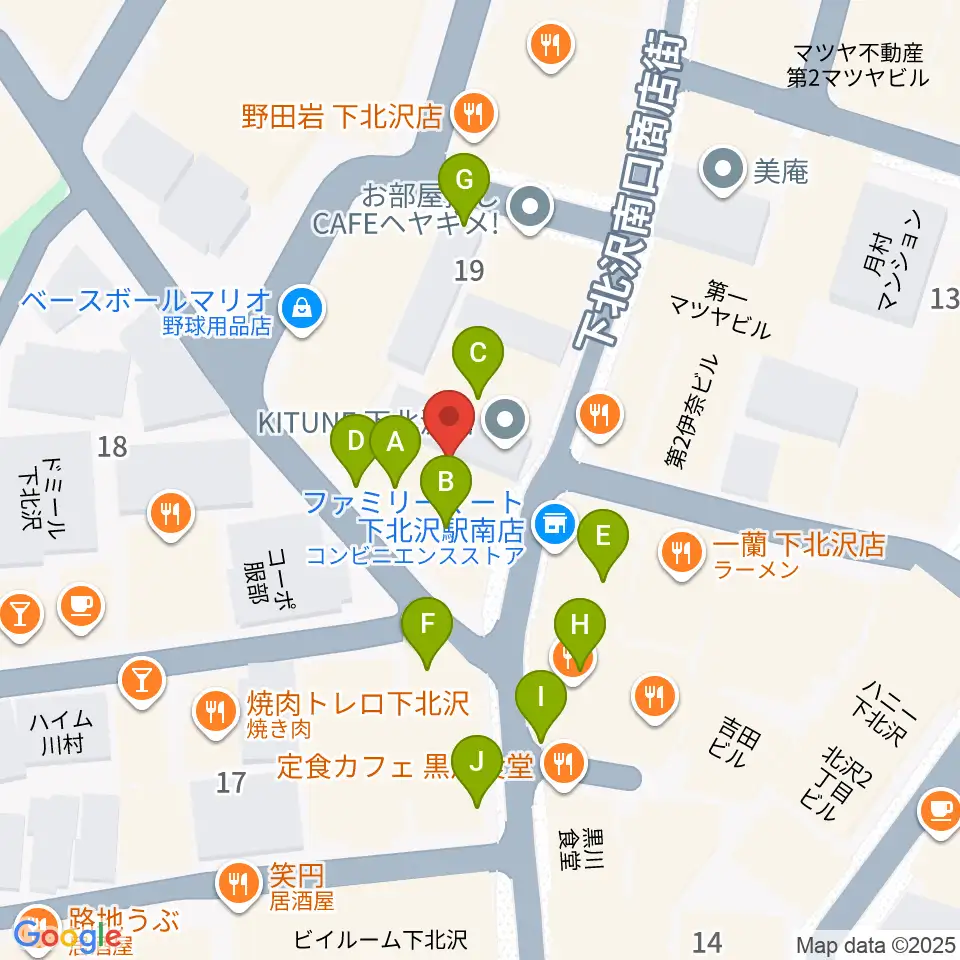 空飛ぶこぶたや周辺のカフェ一覧地図