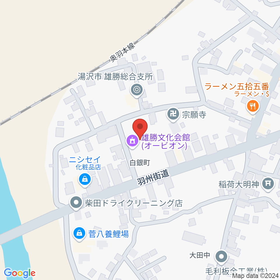 雄勝文化会館オービオン周辺のカフェ一覧地図