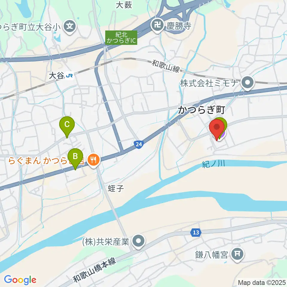 かつらぎ総合文化会館あじさいホール周辺のカフェ一覧地図