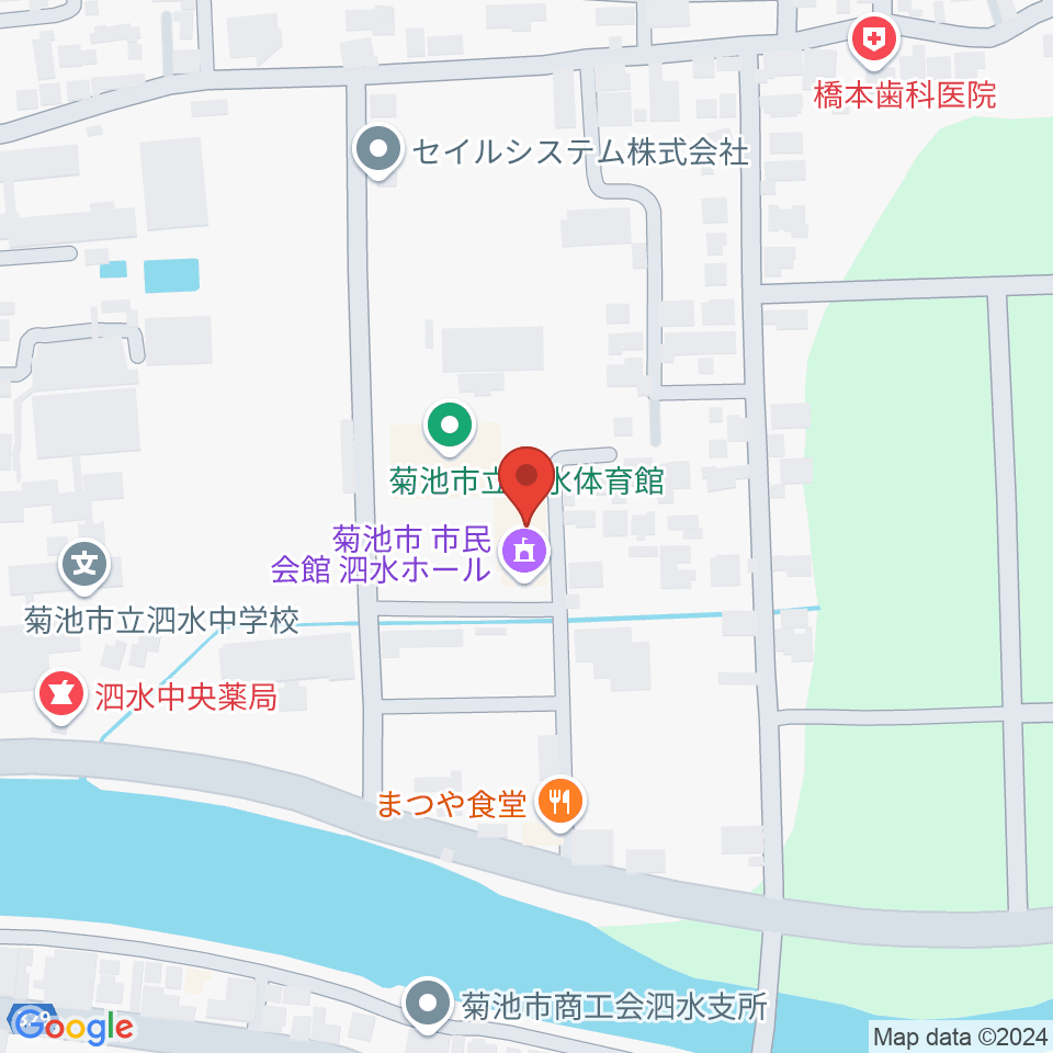 菊池市泗水ホール周辺のカフェ一覧地図