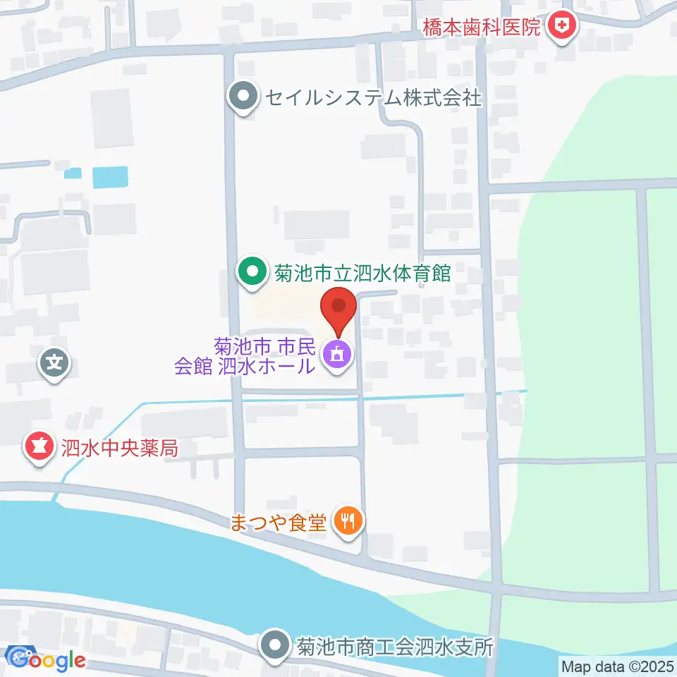 菊池市泗水ホール周辺のカフェ一覧地図