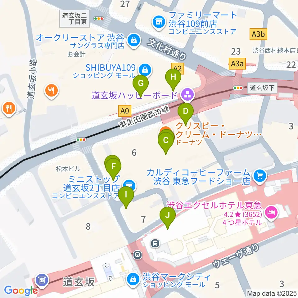 TOHOシネマズ渋谷周辺のカフェ一覧地図