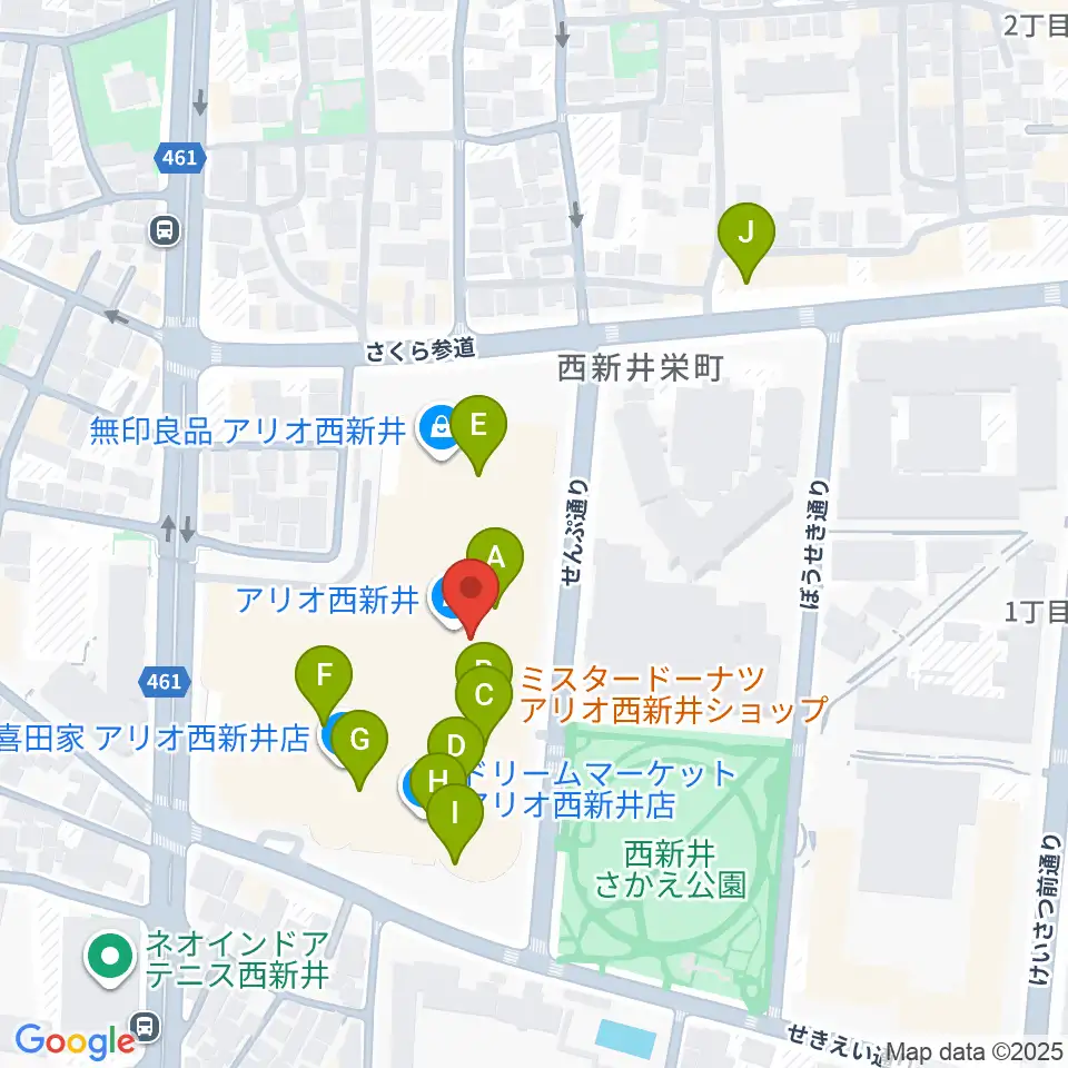 TOHOシネマズ西新井周辺のカフェ一覧地図