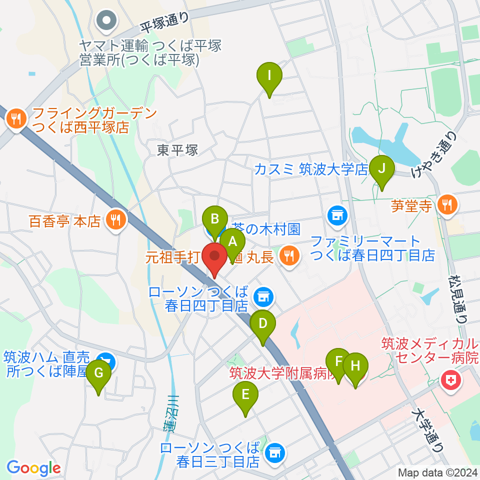 スタジオソングサイクル周辺のカフェ一覧地図