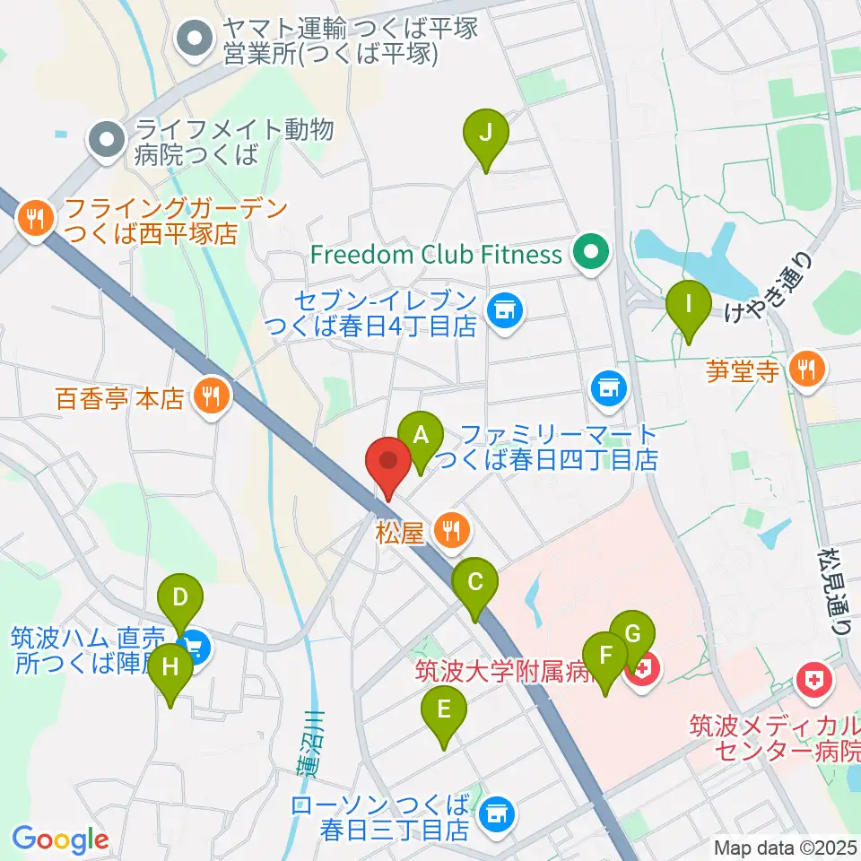 スタジオソングサイクル周辺のカフェ一覧地図